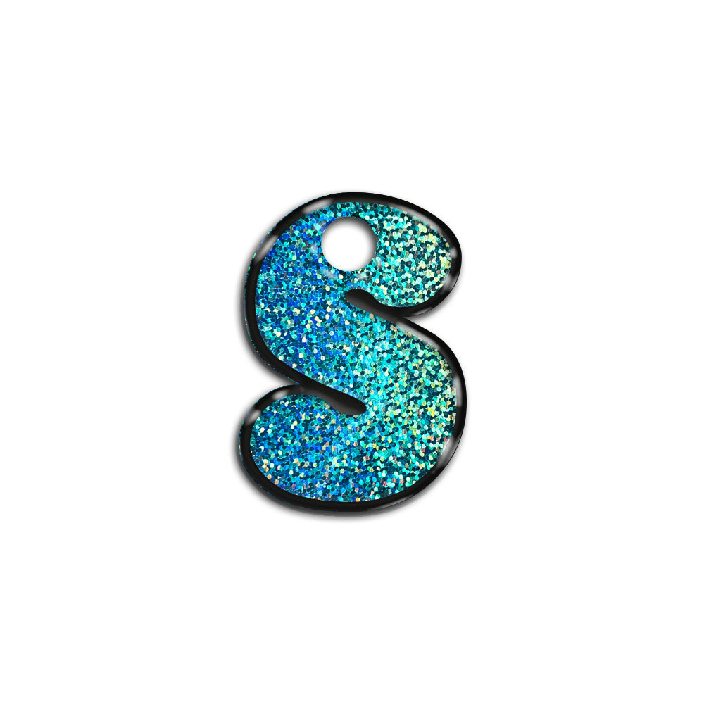 S Harfi Rounded Mavi Holo | İsimlik