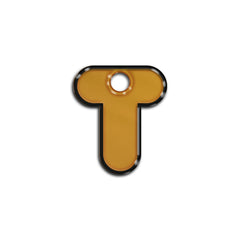 T Harfi Rounded Bal Metalik | İsimlik