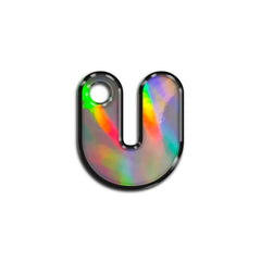 U Harfi Rounded Holographic | İsimlik