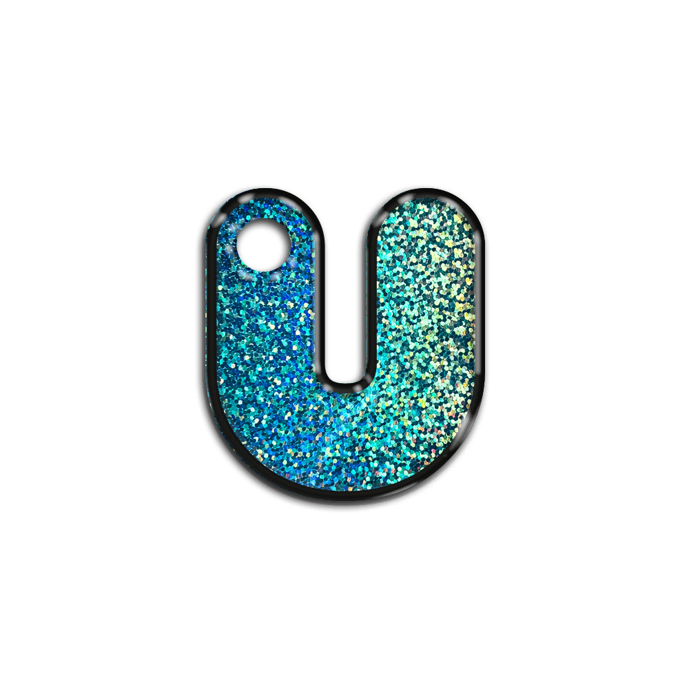 U Harfi Rounded Mavi Holo | İsimlik