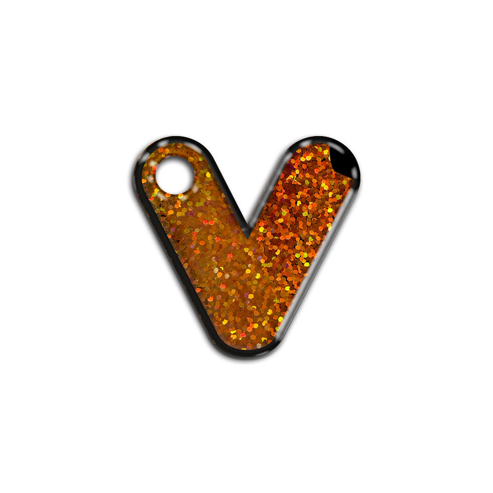 V Harfi Rounded Bakır Holo | İsimlik