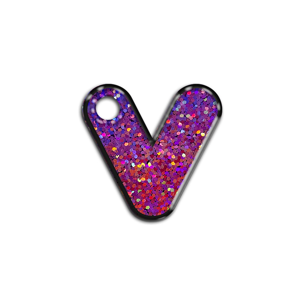 V Harfi Rounded Mor Holo | İsimlik