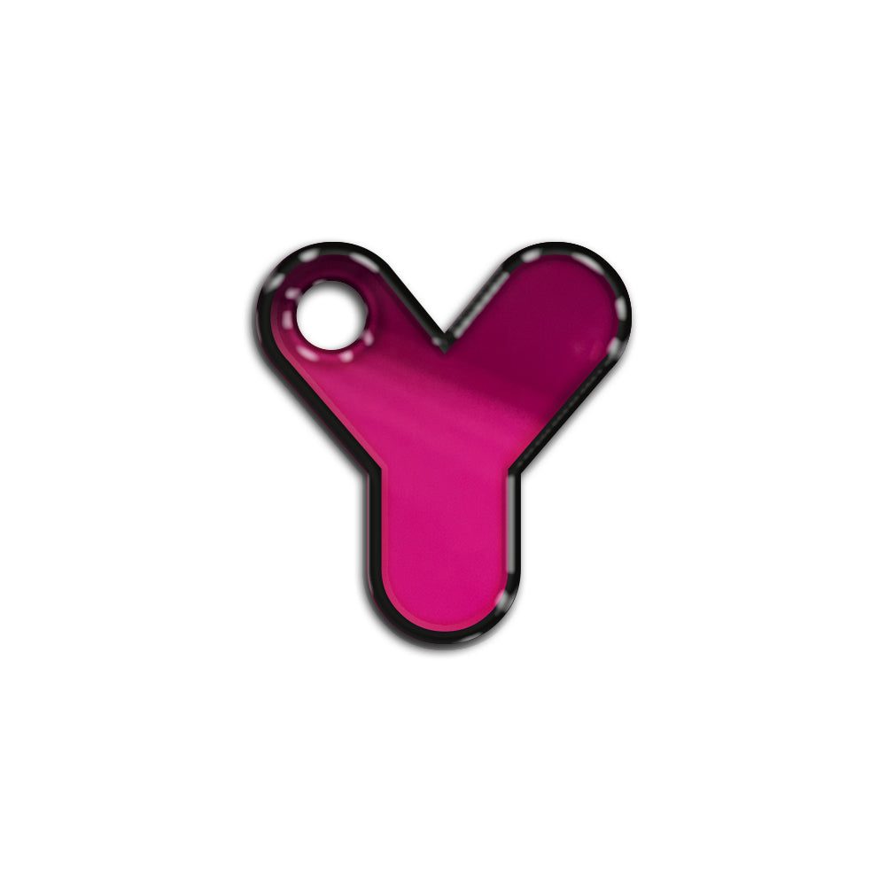 Y Harfi Rounded Fuşya Metalik | İsimlik