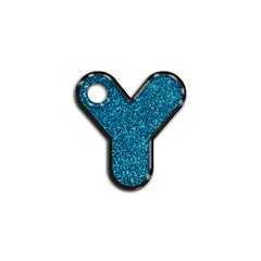 Y Harfi Rounded Mavi Glitter | İsimlik