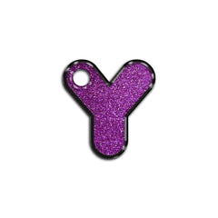 Y Harfi Rounded Mor Glitter | İsimlik