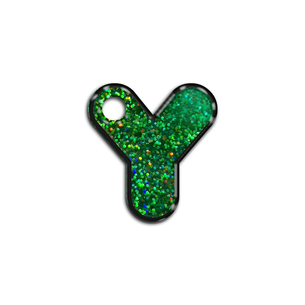Y Harfi Rounded Yeşil Holo | İsimlik